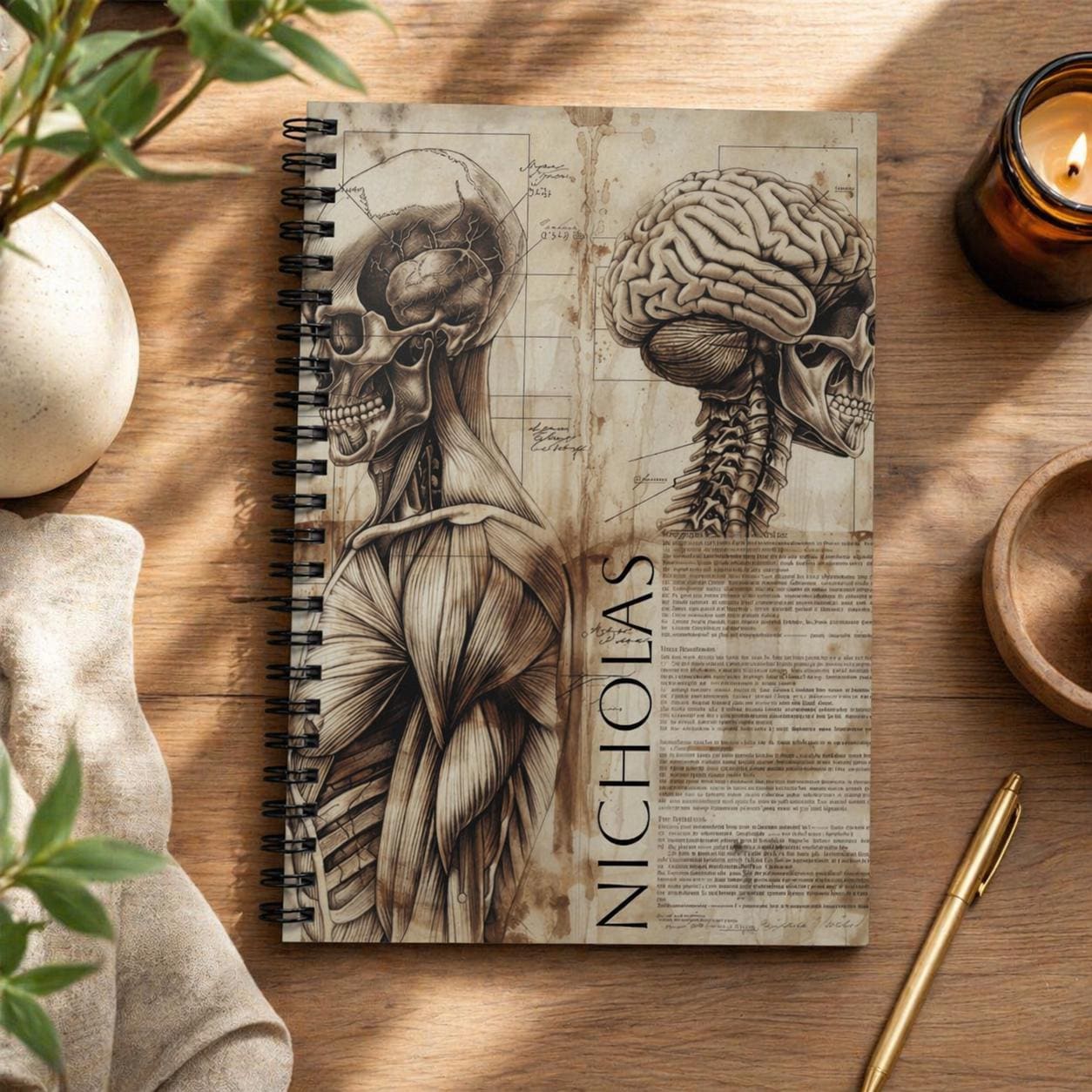 Personalized Anatomy Medical Journal, Human Body Sketchbook, Doctor ...