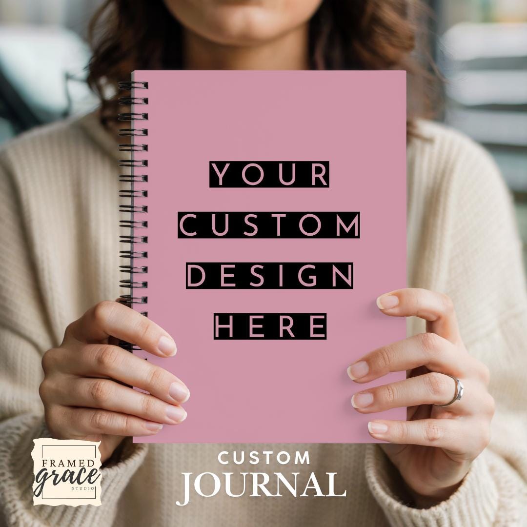Custom Spiral Notebook | Personalized Front Cover | Add Your Own Design ...