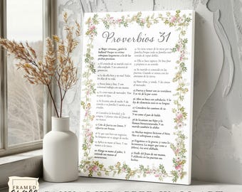Proverbi spagnoli 31, stampa su tela, versetti della Bibbia, decorazioni per la casa ispaniche, stampe su tela, regalo di fede spagnola