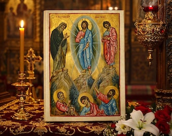 Transfiguration of Christ Notebook, Christian Journal Luke 9:35, Byzantine Gospel Art Journal, Religious Writing Notebook, Faith Gift