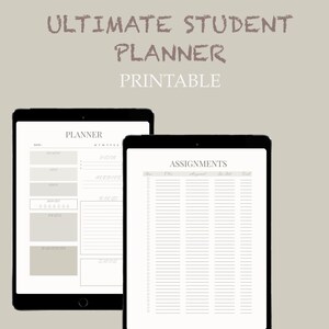 Printable Student Planner-Minimalist Planner-Daily Planner-Student Organizer-Instant Download