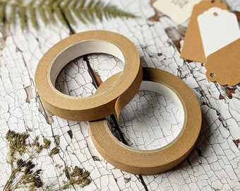 Narrow Kraft Paper Tape  - Eco Friendly | Brown Tape | Christmas Wrapping | Gift Wrapping | 19mm x 50m