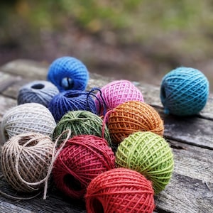Natural Jute Twine from Nutscene - 40m Ball | Christmas Gift Wrapping | Large Colour Range