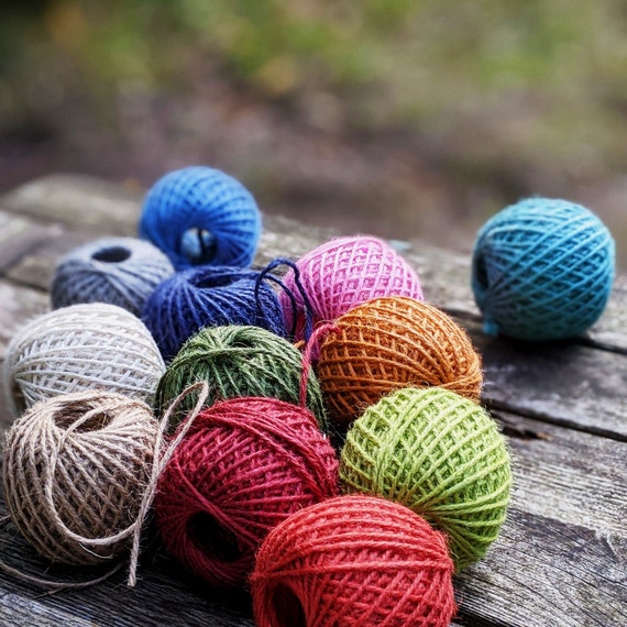 Natural Jute Twine from Nutscene - 40m Ball | Christmas Gift Wrapping | Large Colour Range