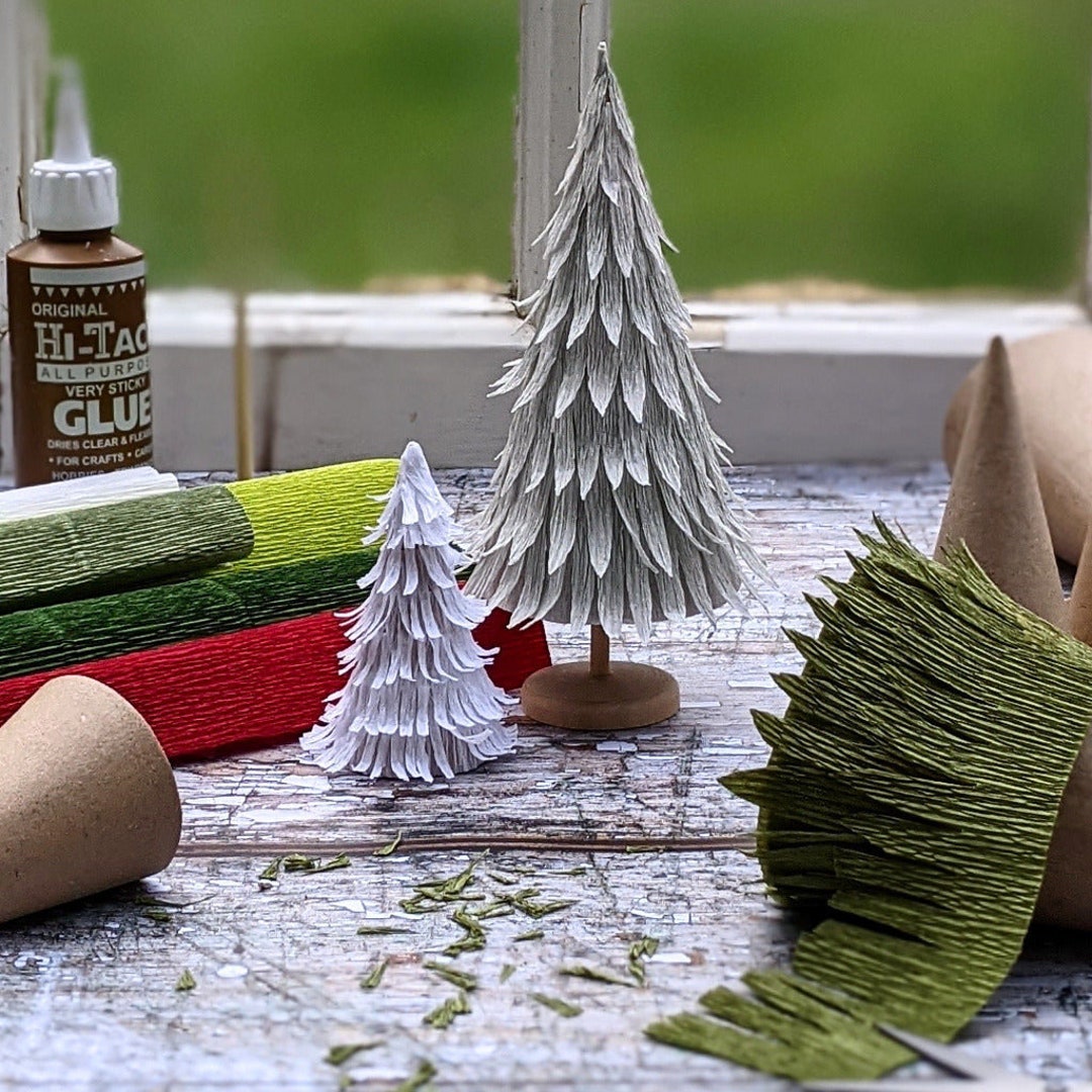 Crepe Paper Christmas Tree Craft Kit Crafting Kit the Danes Christmas
