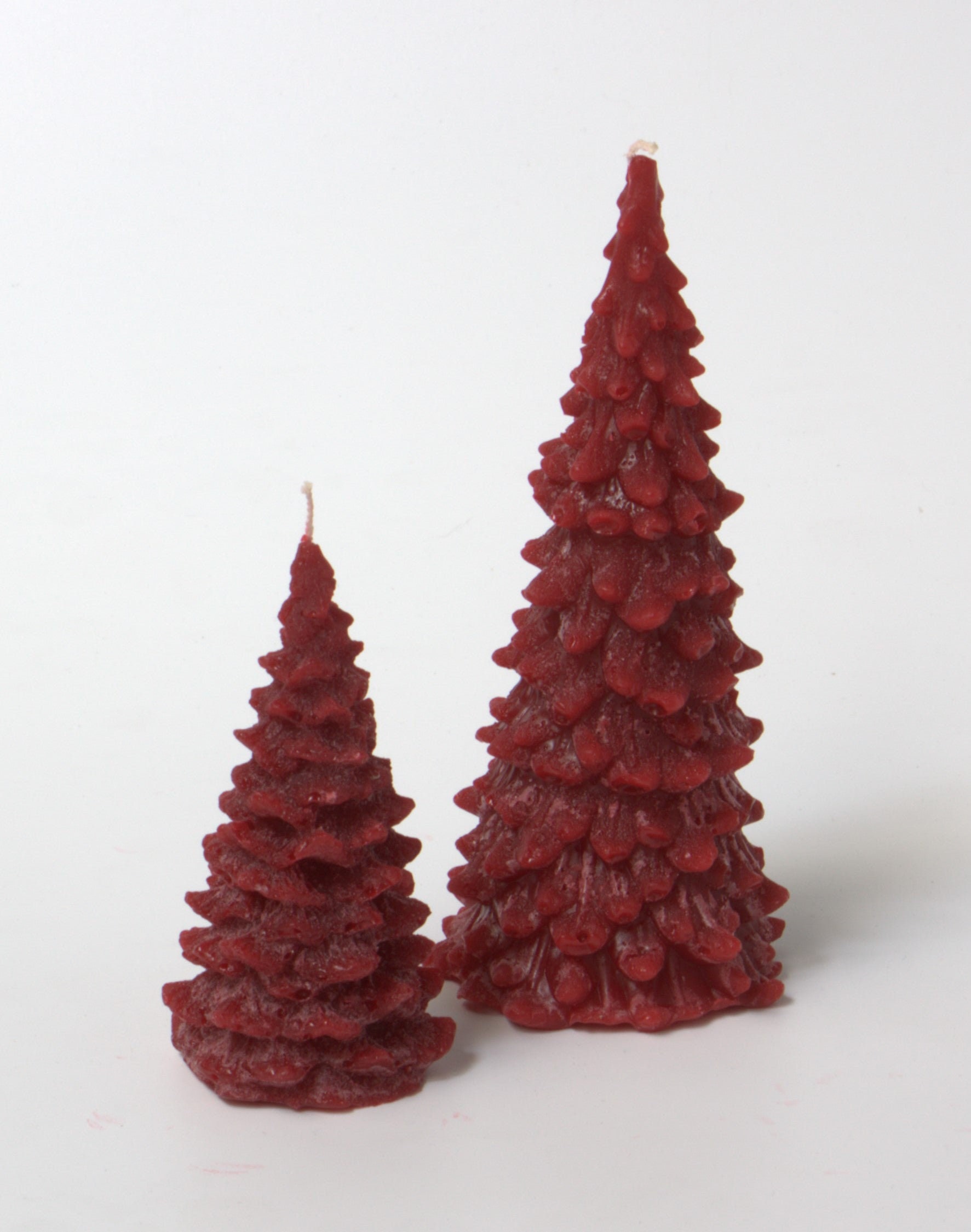 Recycled Red Christmas Tree Wax Candle Christmas Candle Christmas