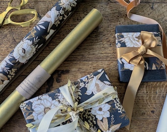 Gift Wrapping Paper - Autumn Floral | 3M Roll | Gorgorous Floral Gift Wrap | Christmas Floral Wrapping