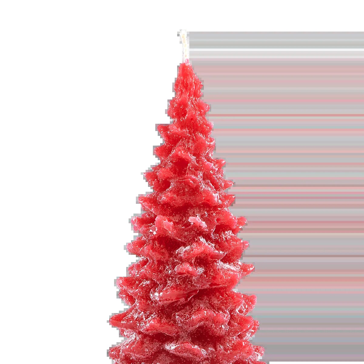 Recycled Red Christmas Tree Wax Candle Christmas Candle Christmas