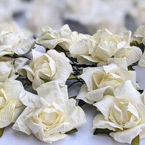 Craft Paper Roses | White or Cream x 20