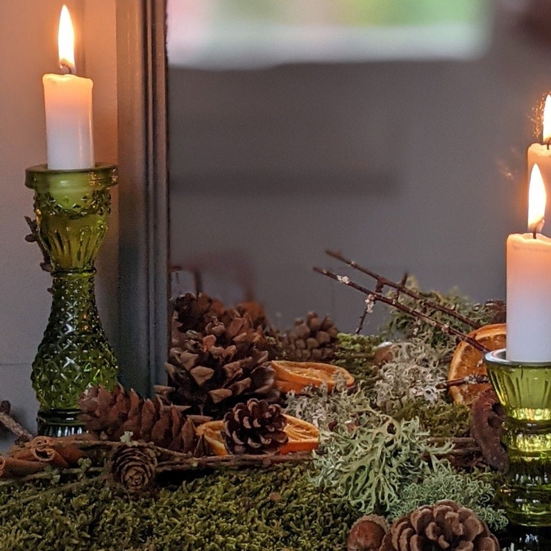 Natural Decorative Dried Flat Green Floristry Moss For Displays & Wreath Making | Autumn | Christmas image 5