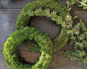 Christmas and Advent Moss Wreath Ring | 8 or 10inch
