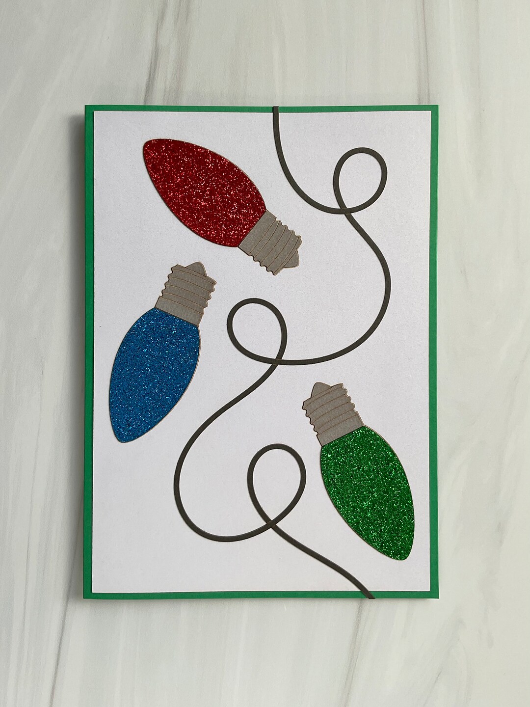 Christmas Lights Card Etsy