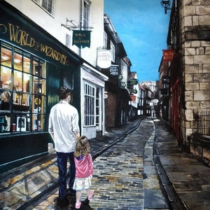 Art Greeting Card, &#39;The Shambles, York&#39;, from original painting by Annie Power, Fine Art Cards, Yorkshire, Blank cards, birthday cards.