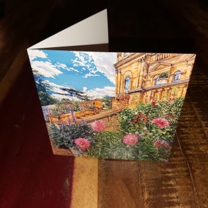 Artystyczna kartka okolicznościowa „Harewood House” na podstawie oryginalnego obrazu Annie Power, Yorkshire, Puste kartki, urodziny, ślub, rocznica.