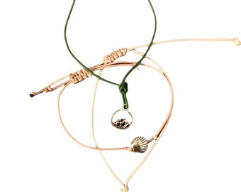 sheet hem and black bead Women bracelet Recycled materials jewelry Grey fabric bracelet Upcycling jewelry