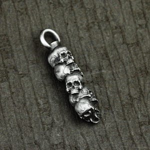 Skull Tower Urn Pendant - Tangled Bone Locket Jewelry