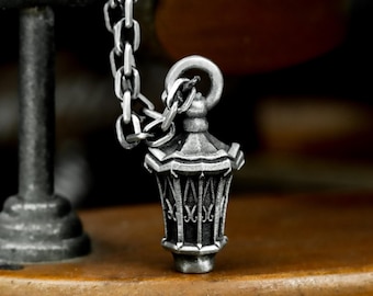 Old Lantern Urn Pendant - Chinese Screw Bottom Locket Urn