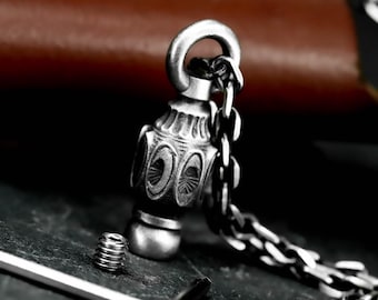 Soul Lantern Urn - Screw Base Silver Pendant