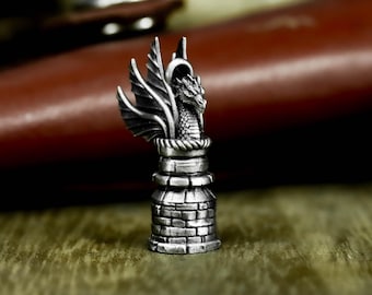 Dragon Torch 925 Silver Urn Pendant: Fire Spirit Keepsake Necklace
