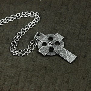 925 Silver Gothic Cross Pendant, Christian Cross, Cross Pendant, Gothic Necklace