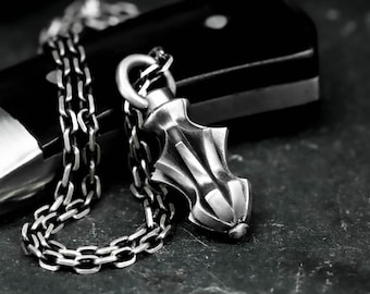 Octagonal Warhammer 925Silver Urn Pendant - Viking Memorial Jewelry for Ashes - Warrior Spirit Keepsake Necklace
