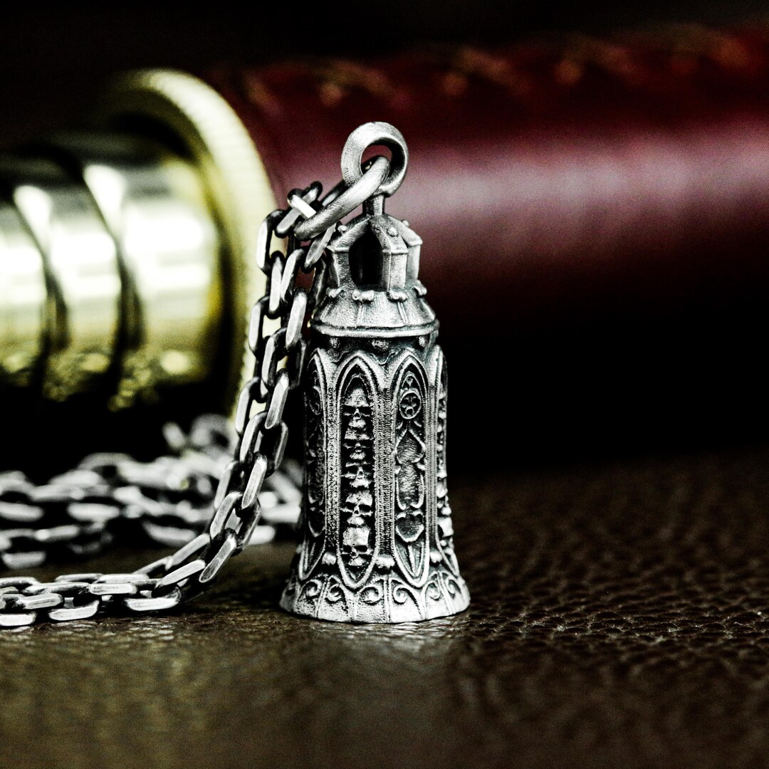 Soul-calming Bell Urn 925 Silver Pendant Necklace - Soul-calming Tower ...