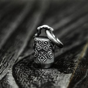 Urna de madera con candado de alma japonesa, colgante de plata 925 - Collar de urna con grabado personalizado - Joya para cenizas de cremación - Urna portátil