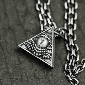 Eye Cremation Ash Urn Pendant Necklace - Sterling Silver Casting - Human or Animal Pet Urn - Unique Unisex Bereavement Memorial Gift