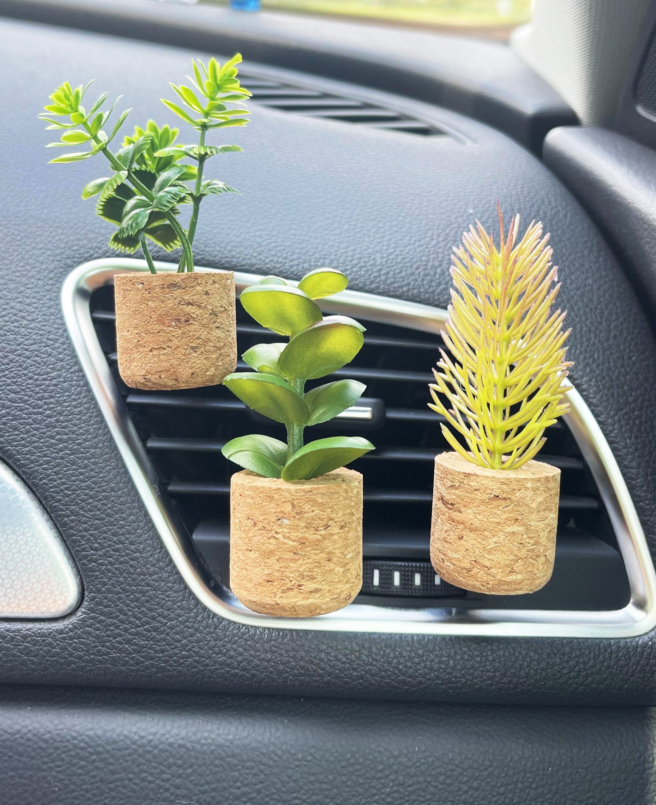 3D Künstliche Pflanzen Form Auto Lufterfrischer Vent Clip, Aromatherapie  Vent Pflanze Lufterfrischer Auto Clips für Geschenk