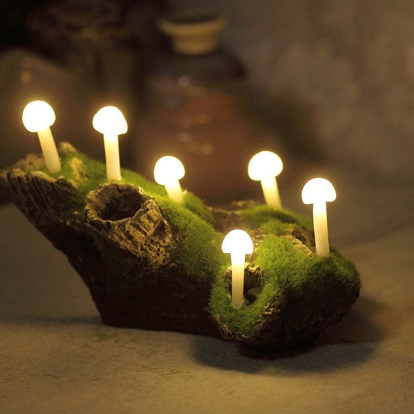 Lámpara de escritorio Zen Atmosphere Driftwood Mushroom, luz nocturna NL001