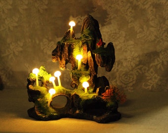 Zen Rockery Mushroom Night Light, Desktop Meditation Ornaments NL021