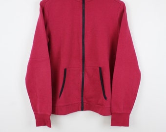 Vintage Champion Zip-Up Sweater Rot - XS