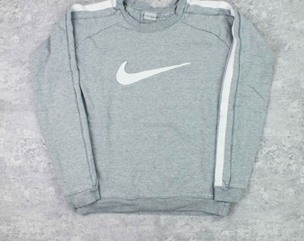 Vintage RARE Nike Logo Sweater Grau - XS