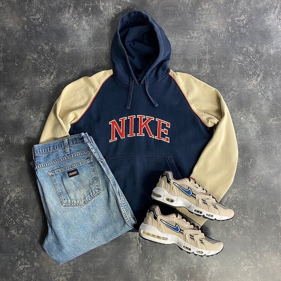 navy nike sweatshirt vintage