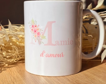 Mug Mamie d'amour | fête des grands mères | tasse cadeau | cadeau mamie |mug personnalisable mamie