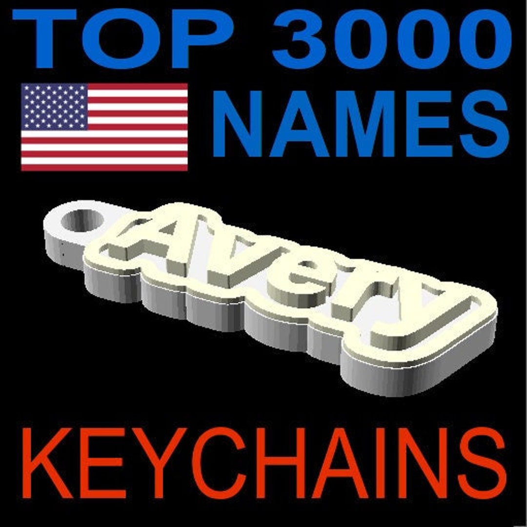 Over 3000 STL Files for Personalized US Name Keychains 