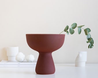 Handmade Ceramic Vase: Scandinavian Matte Table Decor