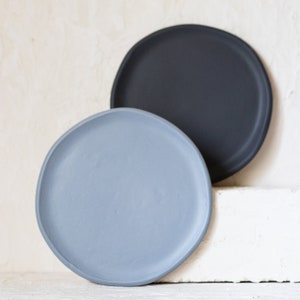 Handmade Ceramic Dinner Plate Set of 1-12 Handmade Ceramic Side Plate, Dessert Plate, Side Platter, Cake Plate, Breakfast Plate image 8