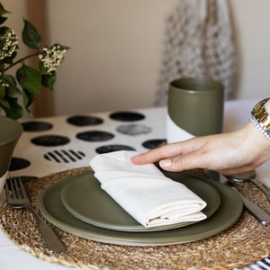 Handmade Ceramic Dinner Plate Set of 1-12 Handmade Ceramic Side Plate, Dessert Plate, Side Platter, Cake Plate, Breakfast Plate image 5