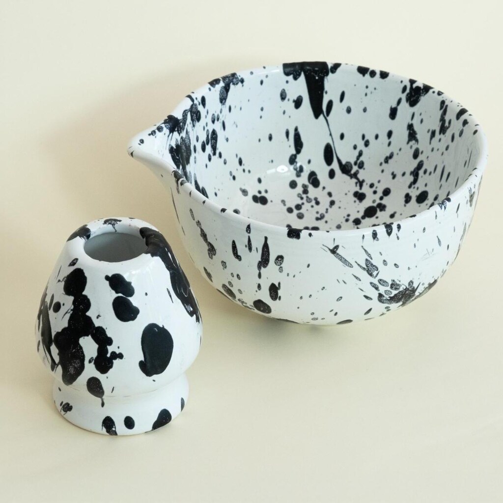Set Da 4 Pezzi Per Tè Matcha, Frusta, Paletta, Ciotola In Ceramica Per Matcha, Strumenti Tradizionali Per La Preparazione Del Tè Fatti A Mano, Set Di Strumenti Per Il Tè Giapponese