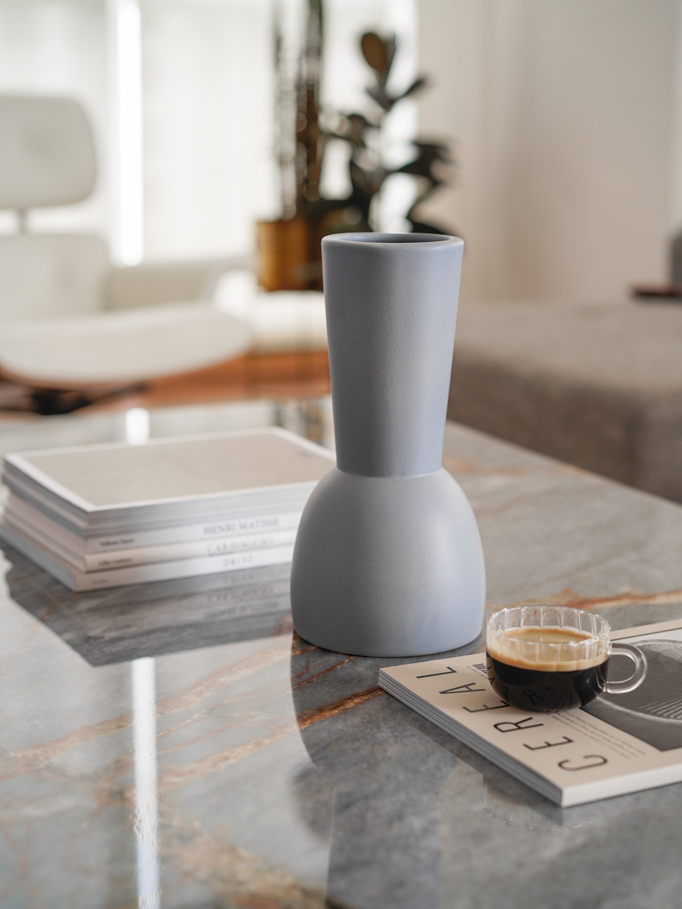 Handmade Ceramic Vase: Scandinavian Matte Table Decor - Etsy