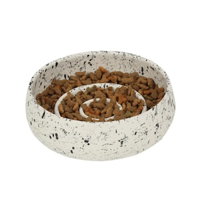 Slow Feeder Handmade Organic Ceramic Pet Bowl, Pet Water Bowl, Dog Kibble Bowl, Cat Food bowl, Pottery Bowl for Pets, FREE Shipping