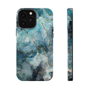 Abstract Art Acrylic Blue Print MagSafe Phone Case!