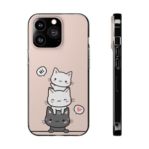 Kawaii Anime Cat Phone Case | Kawaii Cat Iphone Case | Kawaii Cat Samsung Galaxy Case | Kawaii Cat Google Pixel Case | Anime Phone Case