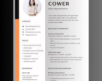 Resume Template, Professional, Resume Template, Word & Mac, Pages, Creative Resume Template,  Executive Resume, Clean Modern, CV Template
