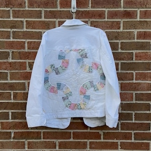 Reworked quilt jean Jacket