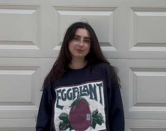 Reworked eggplants crewneck
