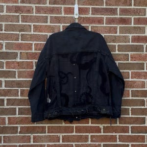 Reworked black snake jean Jacket