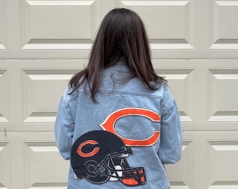 Reworked Chicago Bears denim shirt