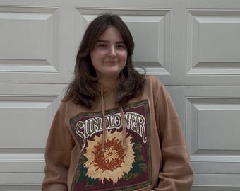 Reworked sunflower crewneck